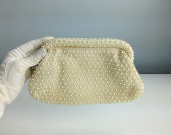 Vintage Beaded Clutch Purse by Luxured Corde Bead