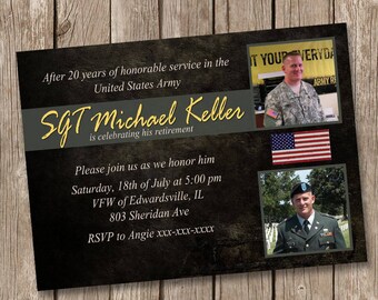 Army Retirement Party Invitation
