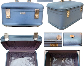 Vintage Train Case / Early 60s Train Case / Pin-up Train Case / Rockabilly Case