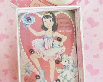 Handcrafted Valentine Game Box With A Ballerina Theme