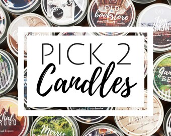 Pick 2 4oz Soy Candles | Bookish Candle Bundle | Bookish Gift