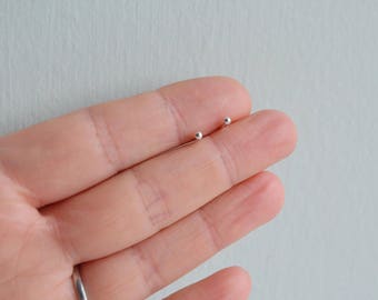Tiny Dot Studs | Single Ball Stud Earring | Tiny Ball Studs | Tiny Silver Stud Earrings