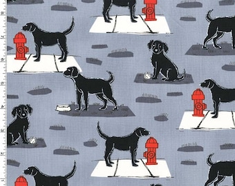 Ike & Oona - Ike Fabric - Gray - Sold by the 1/2 Yard