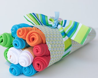 Baby Washcloth Bouquet Baby Shower Gift - Boy