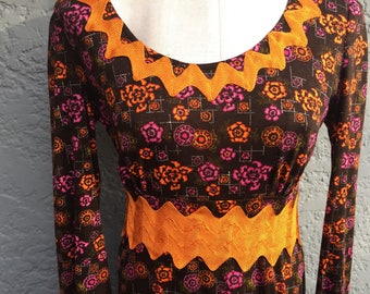 Vintage dress, 70s dress, maxi dress