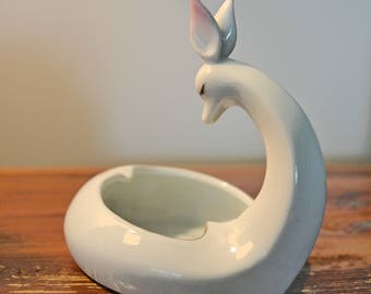 Vintage Porcelain Deer Ashtray
