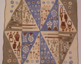 Vintage Designer Tammis Keefe Hankie