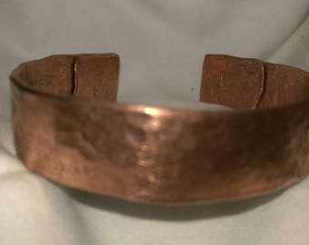 Handcrafted Copper Bangle made from re-purposed materials