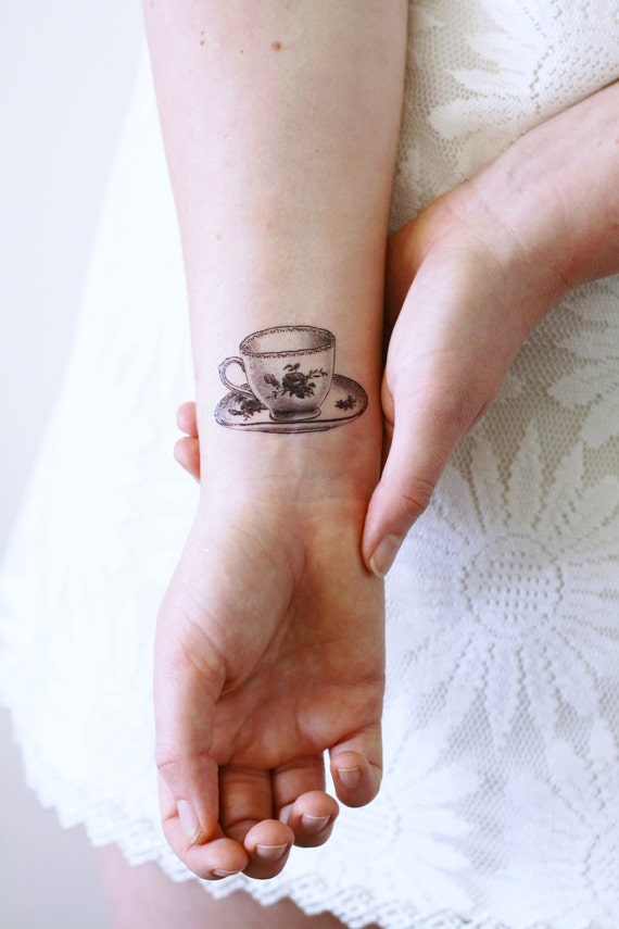 Small teacup temporary tattoo / tea temporary tattoo / tea Small teacup temporary tattoo / tea temporary tattoo / tea