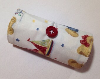 Crayon Roll-Up, Roll-Up Crayon Holder, Crayon Roll, Fabric Crayon Roll, Homemade Crayon Roll, Christmas Gift, Gift for Girl, Gift for Girl