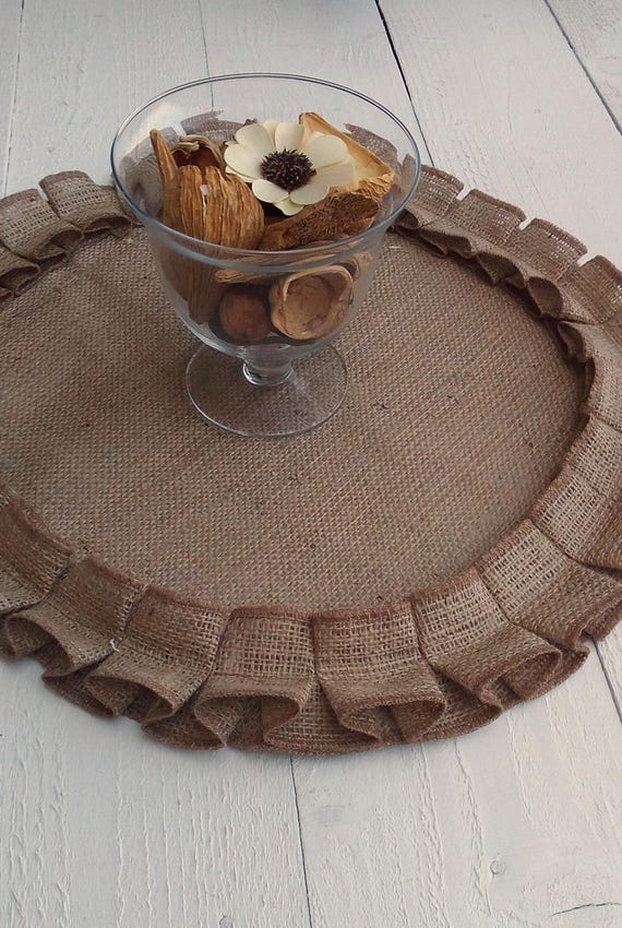 Round Burlap Placemats Round Tablemats Burlap Table