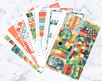Roadtrip Luxe Sticker Kit (Glam Planner Stickers for Erin Condren Life Planner)