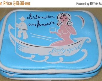 20% Off Vintage Dirty Girl in Bathtub NOS Coin Purse~2 Sided~Zipper