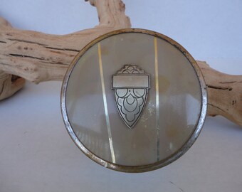 Art Deco Frosted Glass Vanity Jar