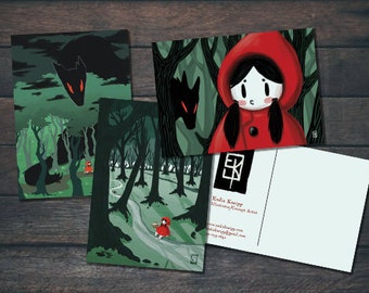 Red Riding Hood Postcard Series