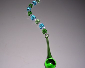 Green Crystal Prism Suncatcher