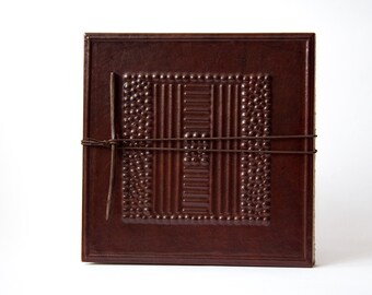 Leporello Leather Tribù-Photo album accordion, album accordion, Brown