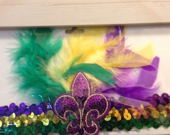 Mardi Gras Headband Sequin