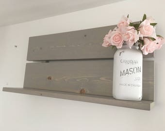 Wooden shelf, Rustic Wall Decor, Rustic wooden shelf, Kitchen shelf, Wooden wall decor, Rustic shelf, Book shelf