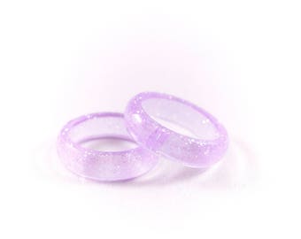 Purple Glitter resin ring, Sparkling purple,handmade ring colored glitter, cool ring, resin ring, wedding ring, engagement ring,romantic