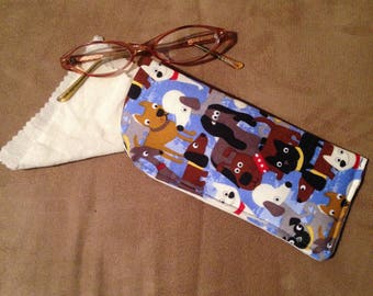 Dog Eyeglass Case/ Eyeglass Case/ fabric Eyeglass Case
