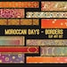 Borders Clip Art Moroccan Days Art Borders Paint Watercolor Glitter 32 Image JPG File 12in Commercial Use Graphics Digital Clipart