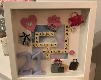 Mini Scrabble tile Personalised Frames