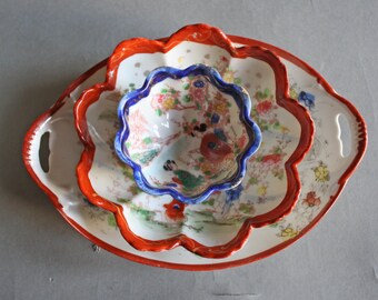 Four Japanese Geisha Girl Bowls