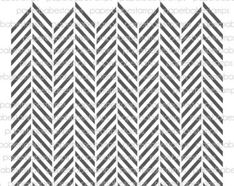 Mixed Media Stencils Herringbone ~ Paperbabe Stamps - Laser Cut Mylar Stencils - For Mixed Media, Paper crafting and scrapbooking.