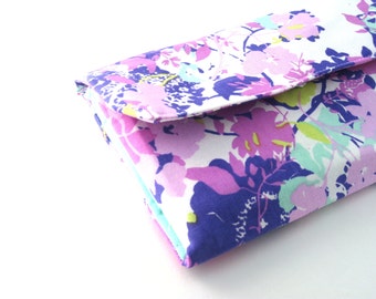 Womens Wallet Minimalist Wallet Vegan Wallet Travel wallet women Slim wallet Fabric Wallet Long Wallet Slim wallet for women Purple wallet