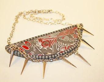 Polymer Clay Geometic Bib Necklace