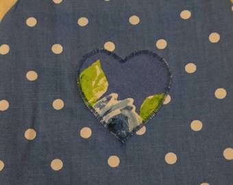 Blue Spotty Hot Water Bottle Cover, hottie cover, hot water bottle cosy, house warming gift,