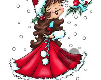 Digi Doodles Christmas Grace Digi Stamp Instant Download Digital Stamp