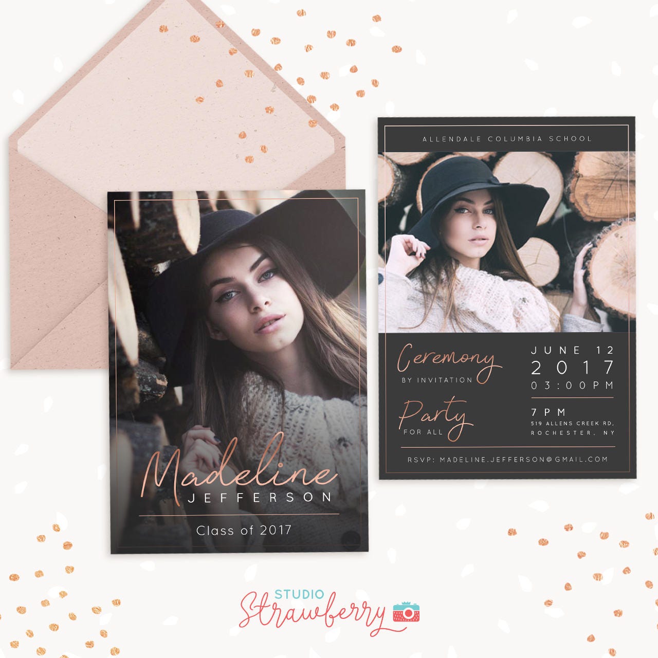 This is a graphic of Peaceful College Graduation Announcements Templates This is a graphic of Peaceful College Graduation Announcements Templates