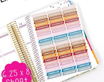 FP LS332 Fall Cancelled and Rescheduled Stickers! Perfect for the Erin Condren Planner!!!