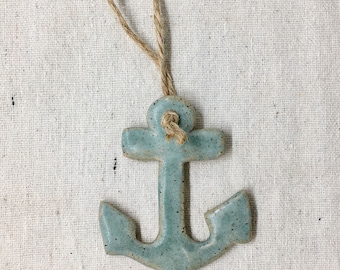 Ceramic Nautical Anchor Ornament