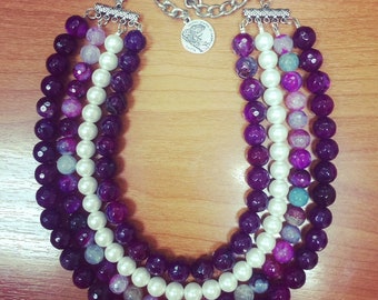 handmade stoned necklaces