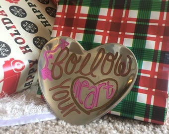 Follow your heart jewelry dish