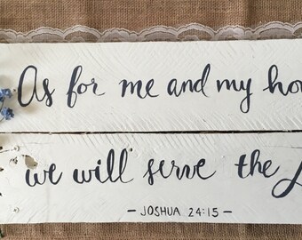 As For Me And My House | Reclaimed Wood Sign