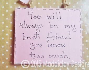 Best friends quote | Etsy