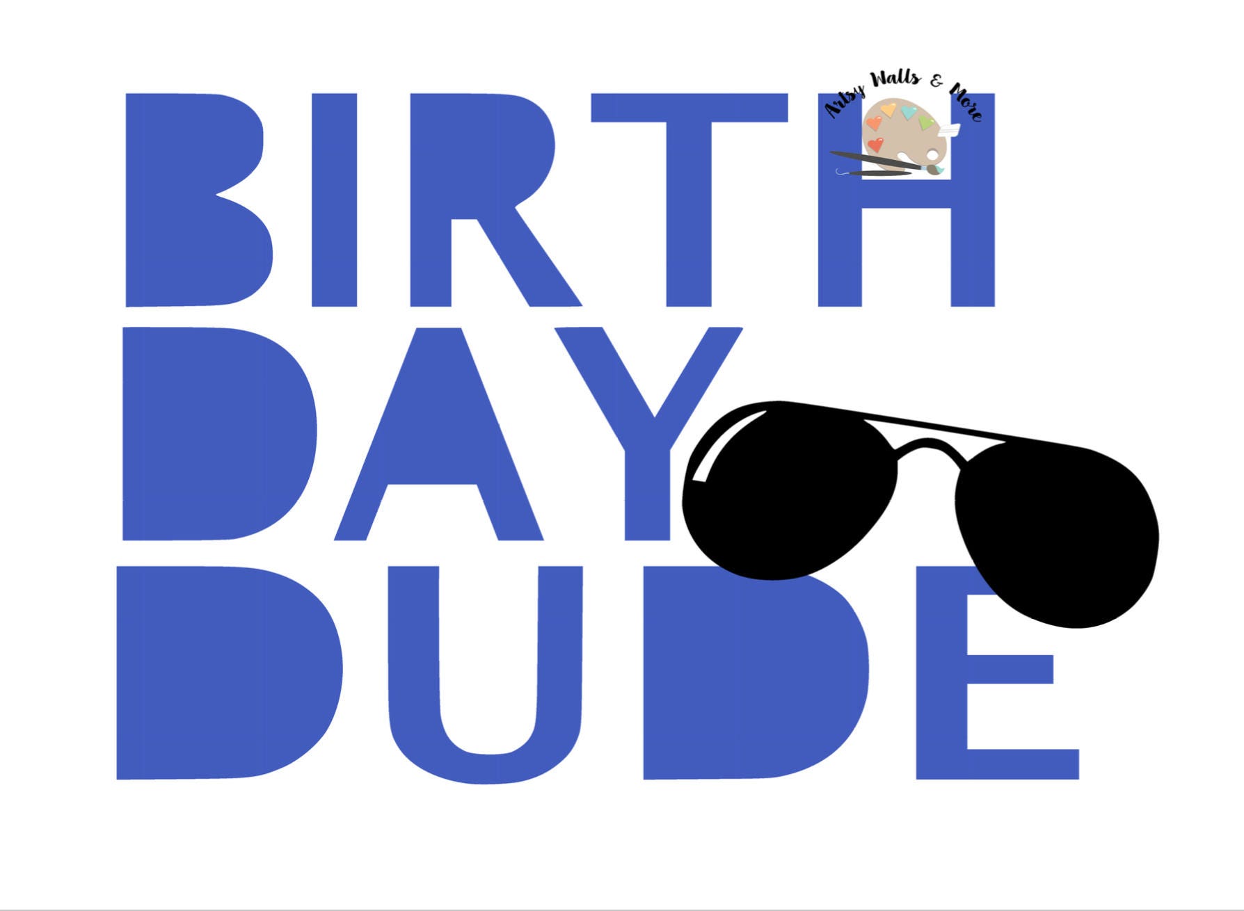 Download Birthday dude sunglasses SVG png jpg CUT file digital