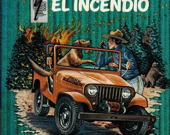 Don, El Guardabosque Y El Incendio + Spanish Language + Robert Whitehead + 1978 + Vintage Kids Book