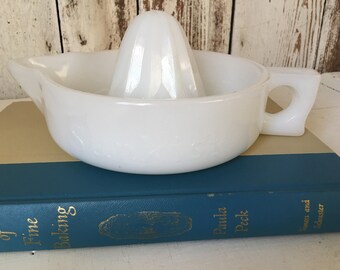 Vintage milk glass juice reamer, Sunkist,