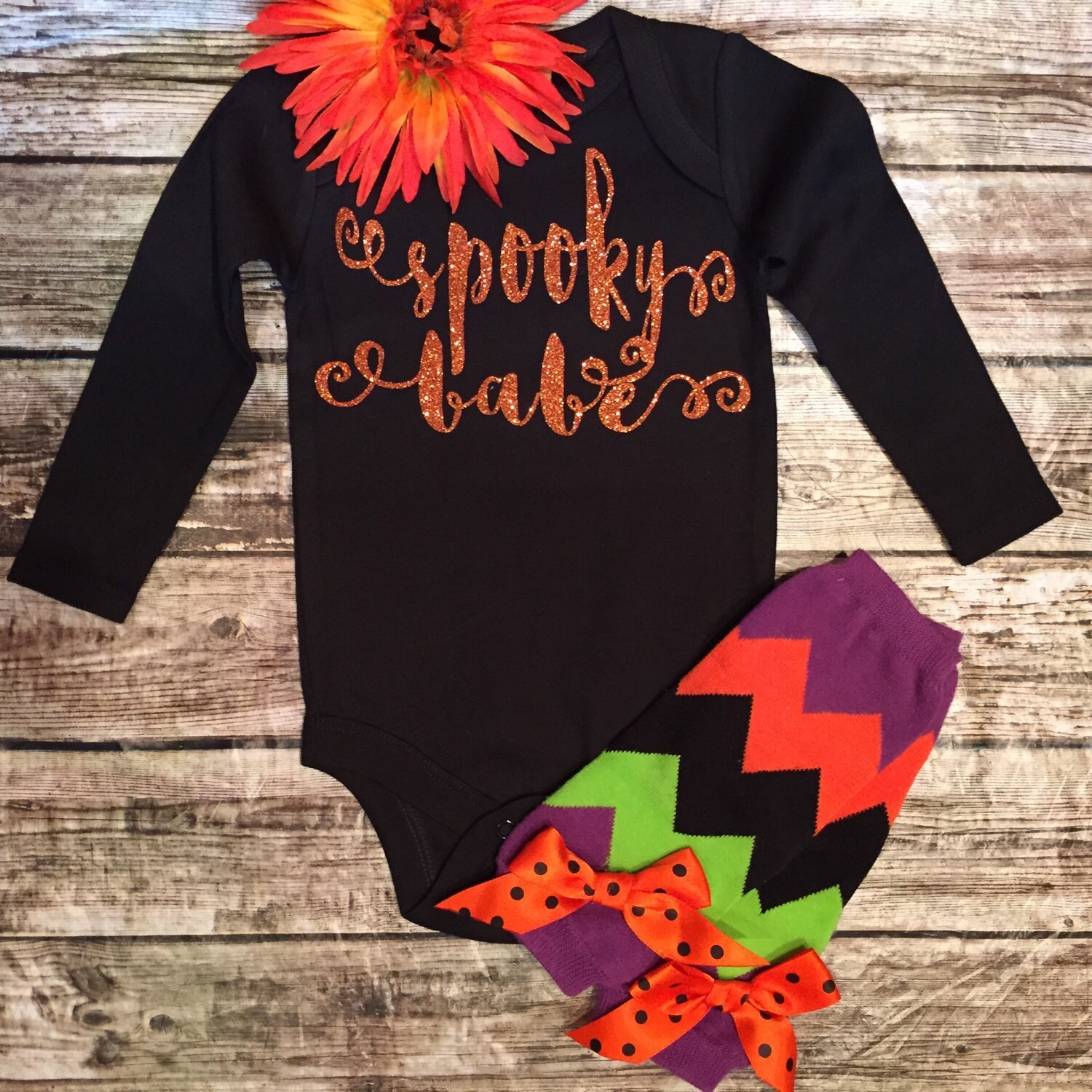 Baby Girl Halloween Bodysuit Sparkle Bodysuit Halloween