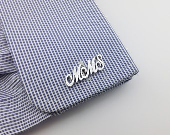 Personalized Cufflinks - Father's day gift - Initial Cufflink - Groom Wedding Cufflinks -Letters Cufflinks - Men Cufflinks