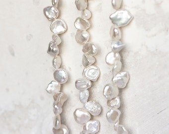 2190 Pearls keshi 9-14 mm Natural white pearls Keishi pearls Large pearls Ivory pearls Pearl beads Natural freshwater pearls Big pearls