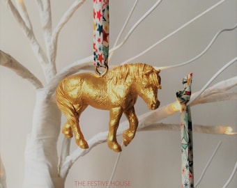 gold horse decorations choice of ribbon horse tree ornaments animal christmas decorations - Horse Christmas Decorations gold horse decorations choice of ribbon horse tree ornaments animal christmas decorations - Horse Christmas Decorations