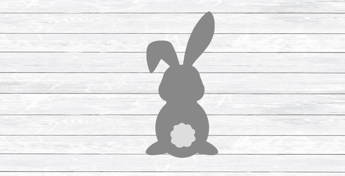 Download Easter Bunny Svg cut file for Silhouette, Cricut, Rabbit cotton tail DXF PNG clipart Digital ...