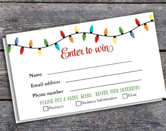 raffle ticket card printable prize entry ticket enter to win