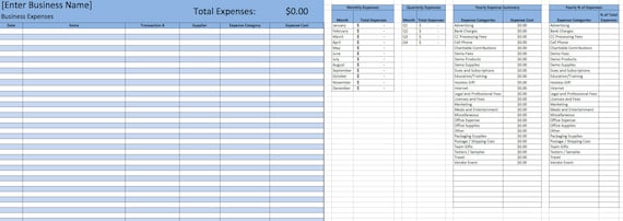 expenses tracker excel sheet